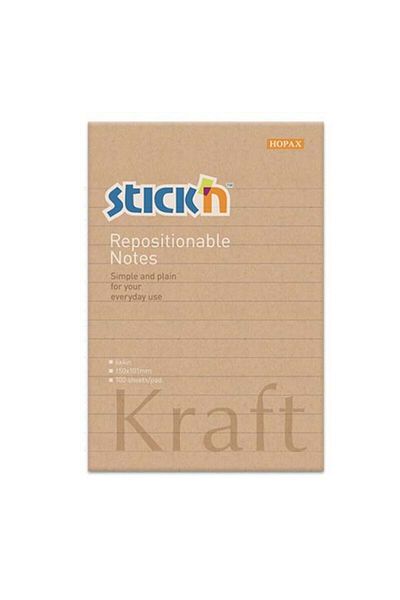 Gıpta Adhesive Note Paper 150x101 Kraft Striped 100yp2164100
