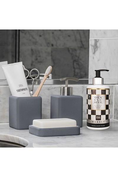 DEXCLUSIVE Luxury Bath Concept Liquid Soap with Lotion 400 Ml- Marble Series No:1