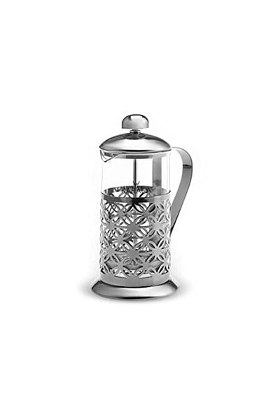 Cookplus 350 ml French Press with Black Flowers - Coffee Bean