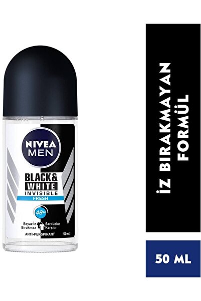 NIVEA Men Roll-on Deo Invisible Black & White 50 Ml