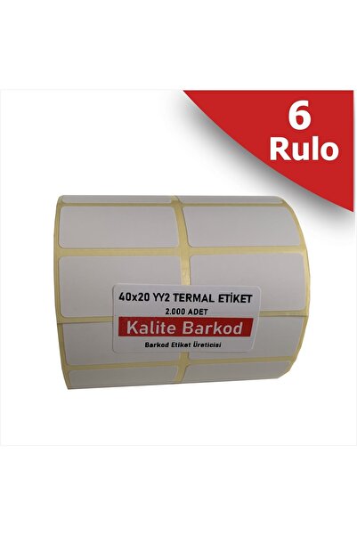 Kalite Barkod 40x20 Bočno pored sebe 2 Li Termalno Etikete | 6 Rolni Barcode ...