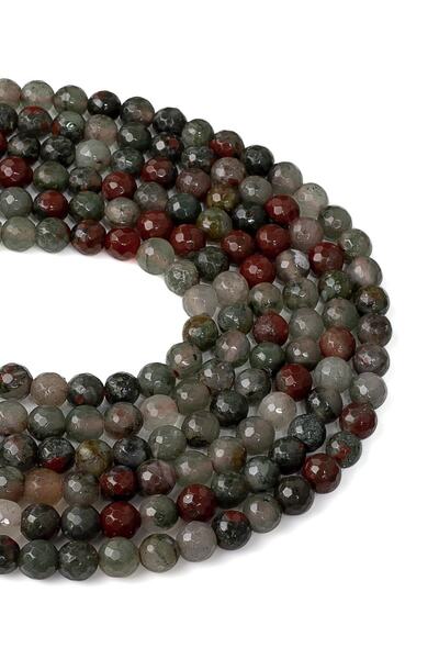 Dünya Doğal Taş 6 mm Facet Cut Bloodstone Array
