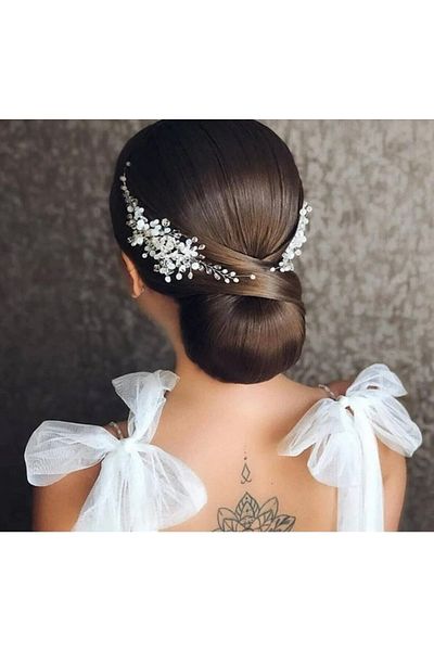 swan butik Cataramă coroană cu henna de mireasă cu mărgele de cristal și perle realizată manual .a10