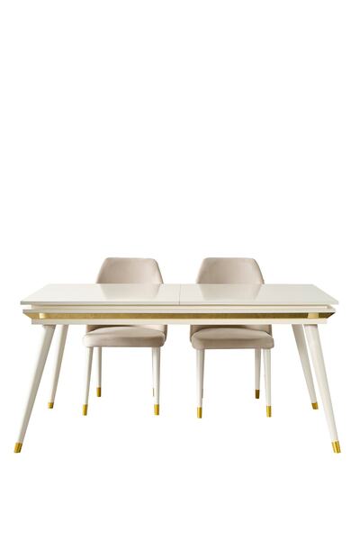 Eymense Lotus Yemek Masa Takımı Gold