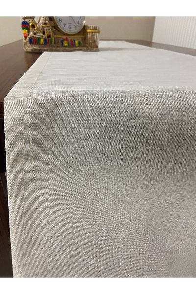 Zeren Home Glitter Flax Look Rectangular Runner Cream 40 Χ 150