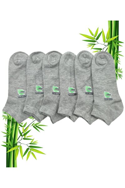 AXE SPORTSWEAR Ciorapi pentru bărbați, gri, cu toc, întărite, fără sudură, 6 piese, din bambus, Pkr109435