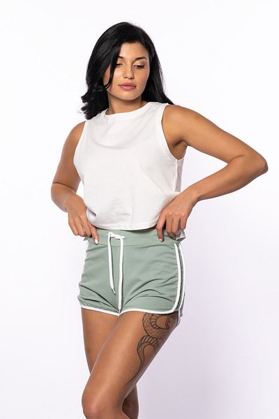 Grenj Fashion Mini pantaloni scurți cu dungi Mint Two Thread