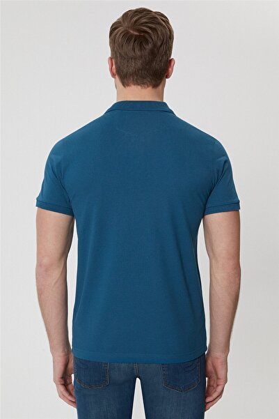 Lee Cooper Twins Erkek Polo Yaka T-shirt Petrol