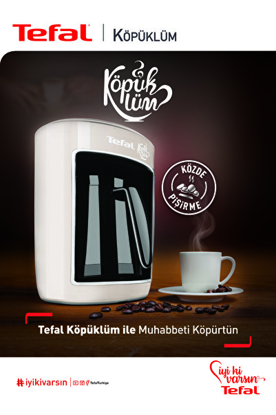 TEFAL Köpüklüm 735 Watt Türk Kahve Makinesi [Beyaz] - 9100034358