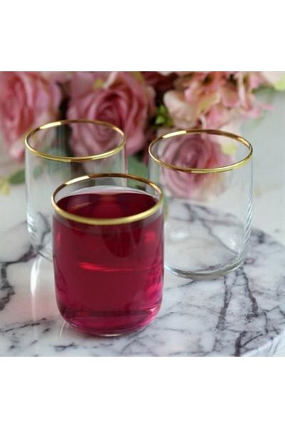 Paşabahçe 420112 Iconic Gold 6-Piece Water Glass 280 Cc