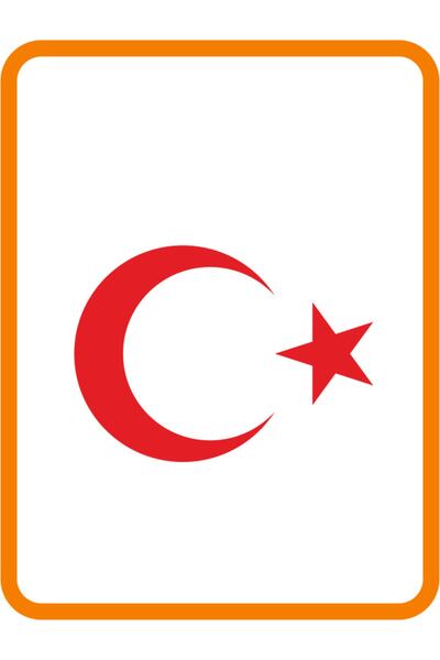 KDMAKSESUAR Crescent Star Crescent Flag Auto Sticker 30X22 cm Red