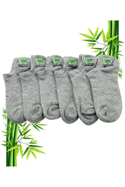 AXE SPORTSWEAR Мъжки сиви безшевни маратонки, балерини, невидими спортни бамбукови чорапи, чифт от 6 броя