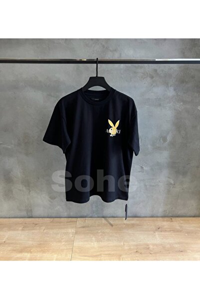 Amiri تي شيرت قطني بغطاء بلاي بوي