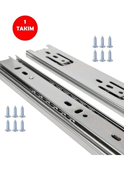 YENİLER Bilyalı Teleskopik Ray 45mm. 70cm 1 Takım