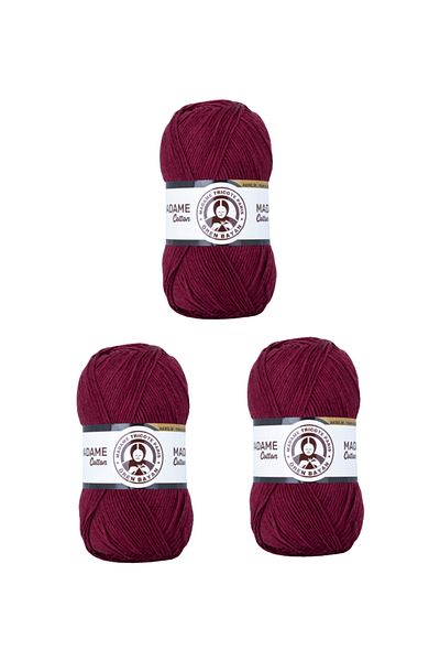 Ören Bayan Πλεξούδα Σχοινί Madame Cotton 010 100 gr Σετ 3 τεμ