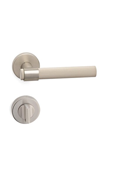 System Axel-l Saten - Wc Mandallı Rozetli Kapı Kolu - Hha212ro12w Nbm-nbm/nb