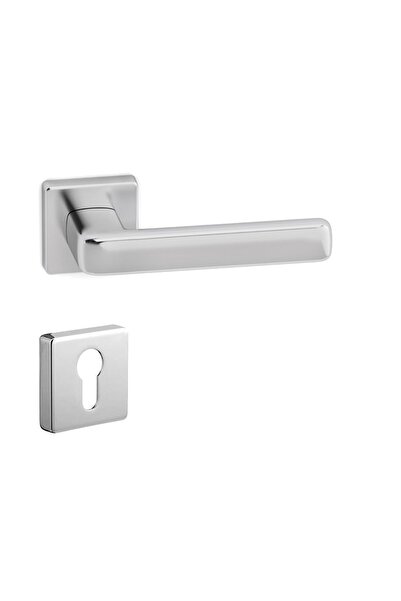 System Gamma Krom - Yale (DIŞ KAPI) Rozetli Kapı Kolu - Hha195ro11y Cr