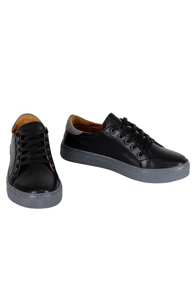 NOOSY Gray - Genuine Leather Women's Sneakers