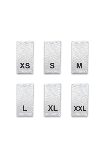 DERELİ MATBAA Saten Beden Etiketi Xs, S, M, L, Xl, Xxl 2x1cm'dir 100'er Adet Toplam 600 Adettir.