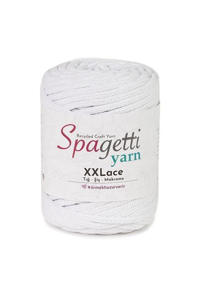 Spagettiyarn Λευκό Xxlace Rope