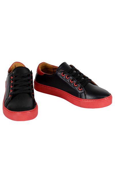 NOOSY Red - Genuine Leather Women's Sneakers