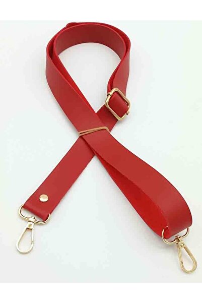 angel çanta aksesuar Suni Deri Ayarlı Çanta Sapı 120x2.4 Cm Kırmızı Light Gol...