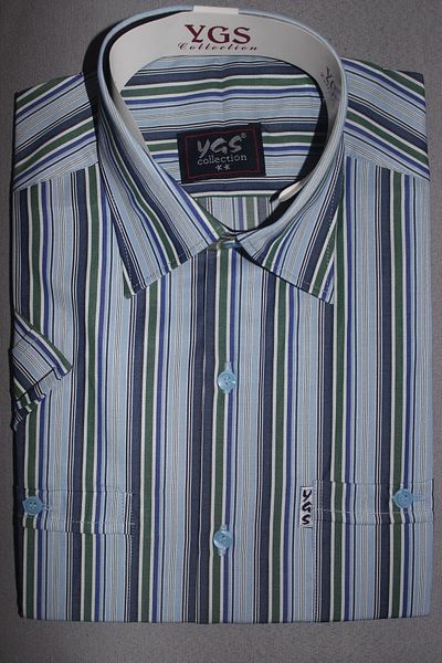 Yörükoğlu Short Sleeve Striped Comfortable Fit Men's Shirt