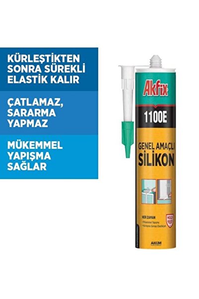 Akfix 1100e Şeffaf Silikon
