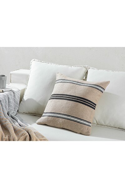 English Home Vernon Dokuma Kırlent Kılıfı 45x45 Cm Bej