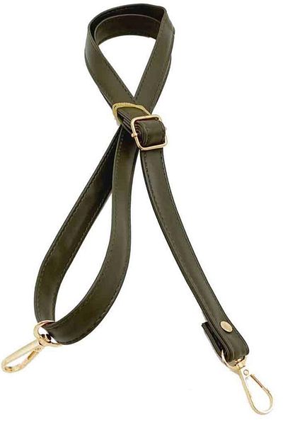 angel çanta aksesuar Khaki Green 125x2 Cm Bag Handle Sliding Light Gold Metal