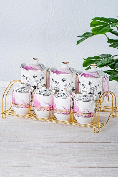 ACAR Master Magic 8 Parça Standlı Porselen Baharat Takımı