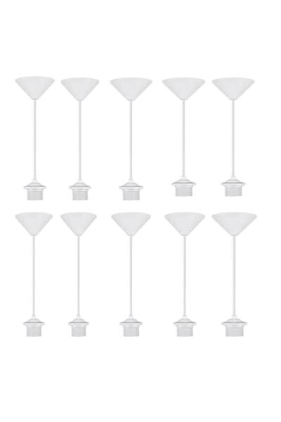 Enet Aydınlatma Enet Kablolo Sarkıt Avize E27 Led Duy Tesisatı 10 Adet Beyaz