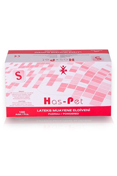 Has-Pet White Powdered Latex Gloves S