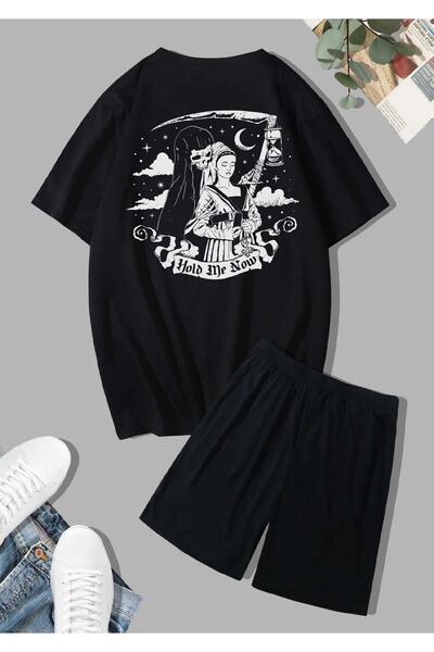 Deocept Combinație de tricou oversize și pantaloni scurți cu imprimeu Hold Me unisex