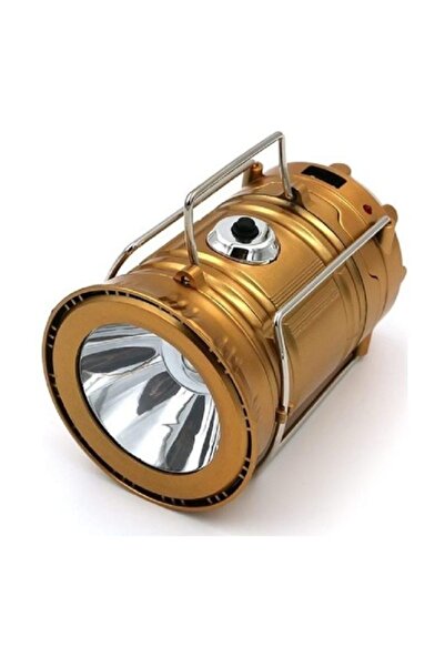 Kama Nanopro Şarjlı Kamp Lambası Güneş Enerjili Kızaklı Kamp Feneri Led Lamba Işıldak