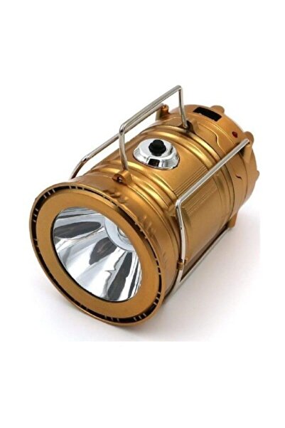 Kama Nanopro Şarjlı Kamp Lambası Güneş Enerjili Kızaklı Kamp Feneri Led Lamba Işıldak