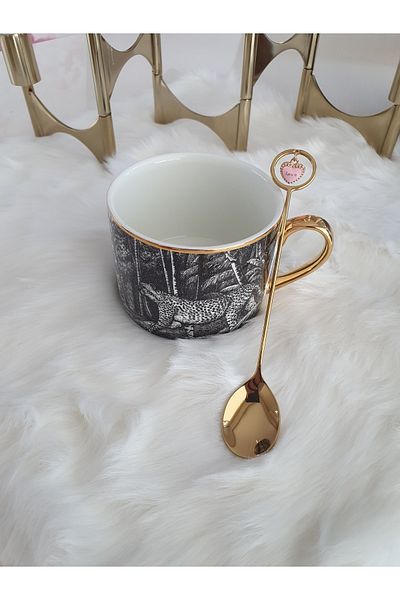 LOVYCO Gold Heart Tasseled Teaspoon 1 Piece