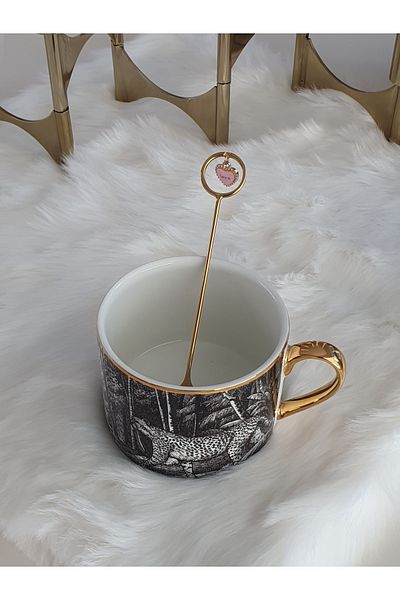 LOVYCO Gold Heart Tasseled Teaspoon 1 Piece