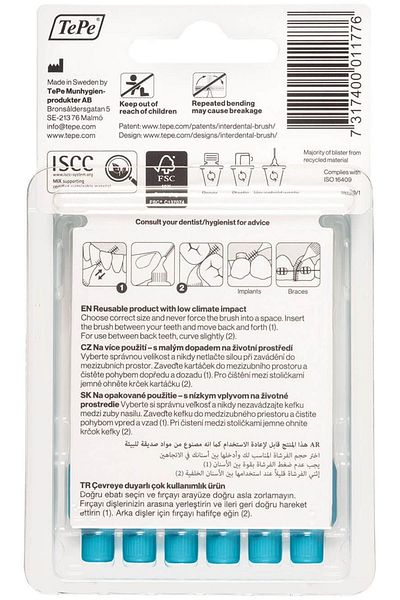 TePe Interdental Brush Arayüz Fırçası Mavi 0.6 Mm 6 Lı
