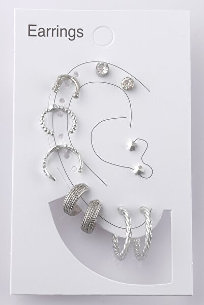 Sortie Aksesuar Kutup Yıldızı Ve Papatya Figürlü Halka Ve Kıkırdak Kombin Küpe Seti 002