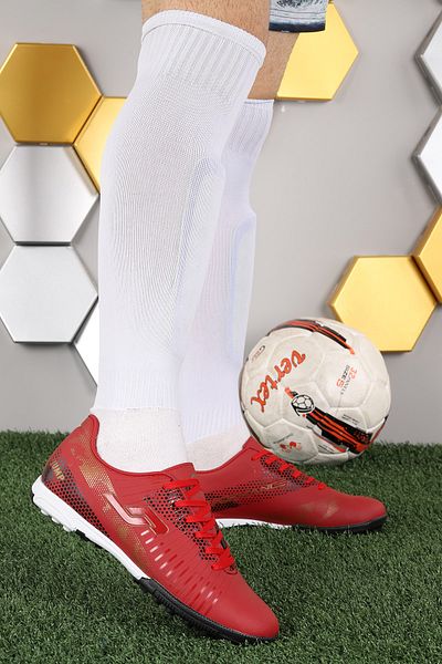 Jump 27882 Men's Red Yellow Astroturf Turf Football Shoes