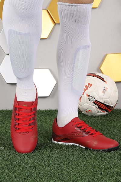Jump 27882 Men's Red Yellow Astroturf Turf Football Shoes