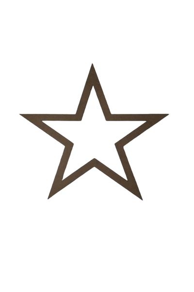LEYLASER 3 مم بكرة MDF خام بدون اسم مع شكل نجمة 30 سم