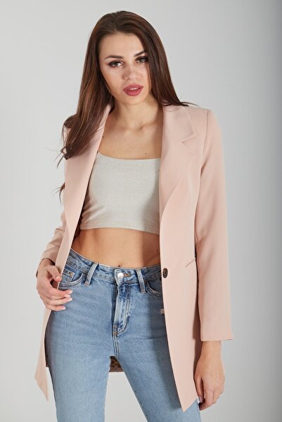 Feminist Кам'яний леопард підкладка Детальний креп Жіночий блейзер 0105120