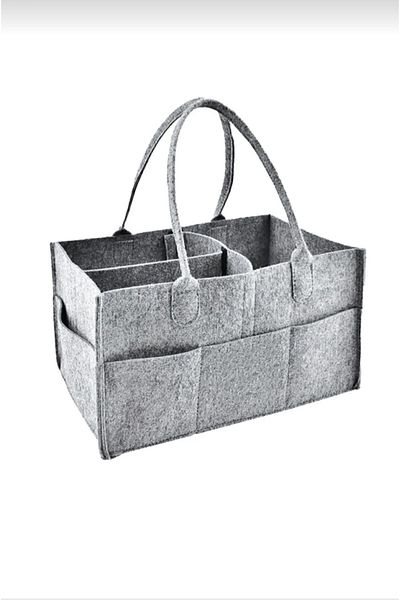 toptankece Felt Mother Baby Care Bag Organizer Gray, Felt Baby Bag
