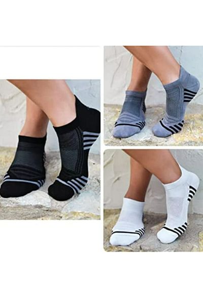 socksbox Κλασικό Σετ 6 Ενισχυμένα Πλένονται Αθλητικά Μποτάκια Τρέξιμο για Τρέξιμο Ανδρικές κάλτσες