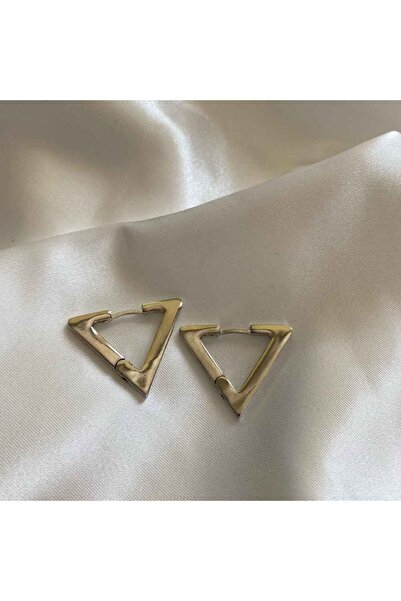 Raha Butik Silver Üçgen Küpe