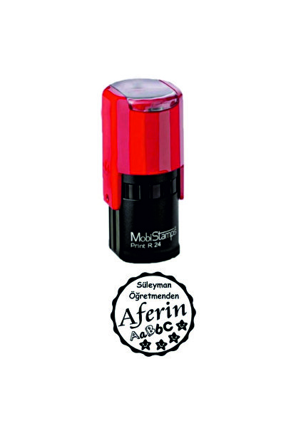 Sırdaş مطبوع ختم دائري Mobistamps R30 (أرسل النص الذي تريد كتابته)