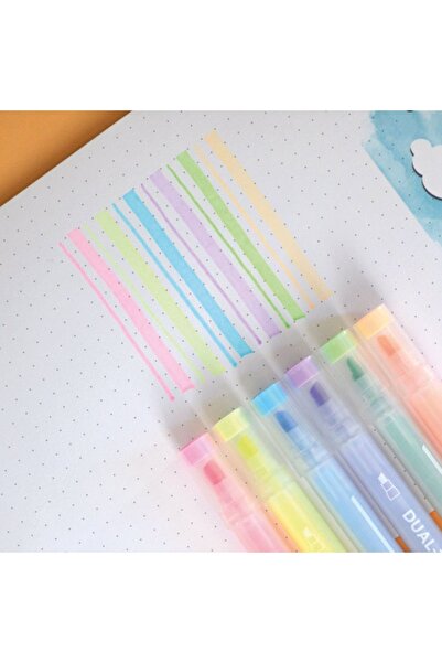 Art Tone Çift Uçlu Fosforlu Kalem Seti 6’lı highlighter