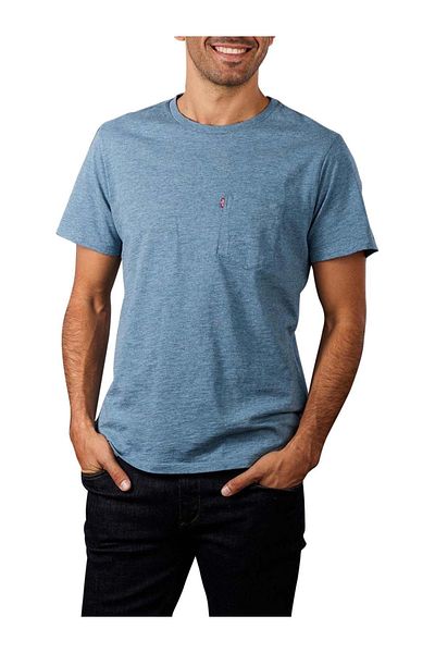 Levi's Ss Classic Pocket Tee Indigo Wash Heath